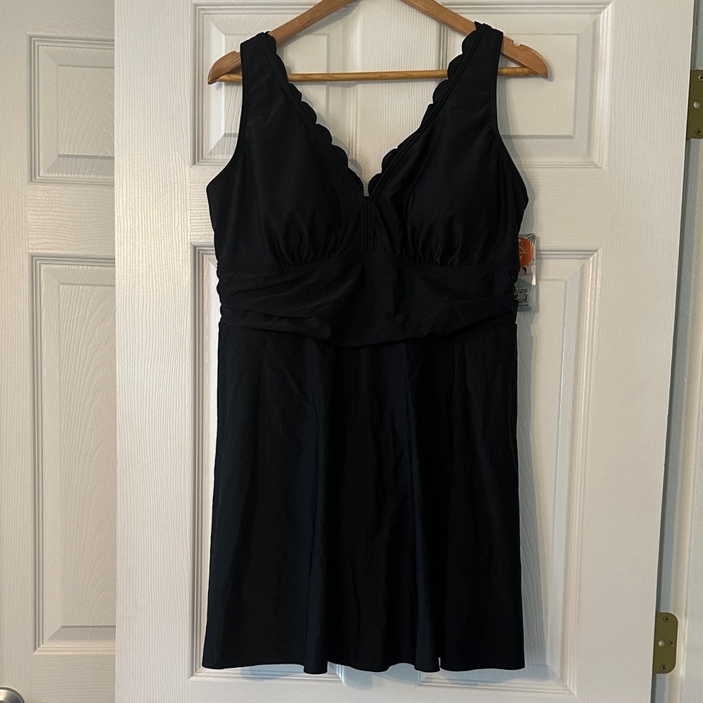 Elegant Black Swimsuit Dress